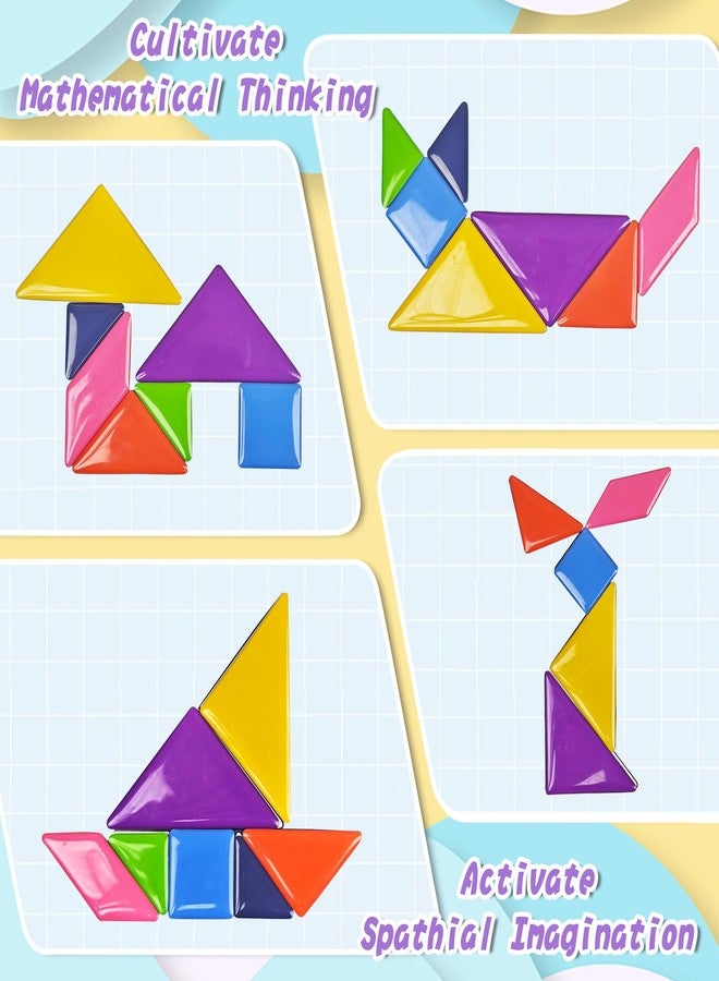 Flamax Magnetic Tangram for Kids Ages 4-8 with 30 Theme Pages & 368 Solutions Patterns Booklet & Metal Board, Magnetic Tangrams Puzzle for Kid, Magnet Tangrams Puzzle, Tangram for Kids Ages 4-8 - Image 5